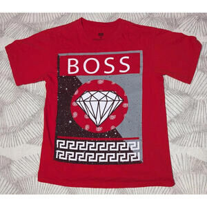 Boss T-Shirt Relaxed Fit Mens Medium Red Anvil Tag